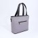 Bag "Golden Rain" with a zipper, 2 outer pockets, a long belt, color gray color
