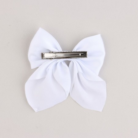 Bant for hair white school "You will succeed" on a hairpin, 11 x 13 cm-3