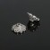 Hats for beads (set 10 pcs.), 6 × 13.5 mm, silver color