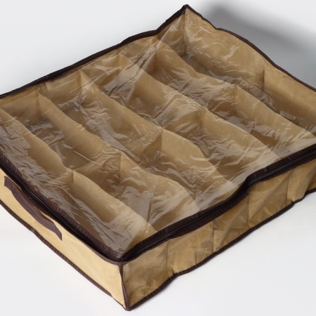COVFR for shoes, 12 departments, 65 × 54 × 10 cm, beige color-4