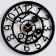 Watching clock, series: loft, "dice", smooth move, d-60 cm