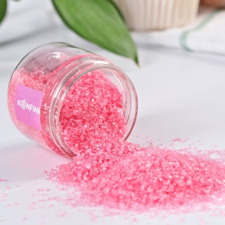Pink sugar konfinetta for desserts, cakes and drinks, 50 g-1