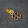 Clover keychain "Clover", natural amber