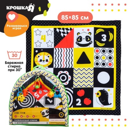 Developing rug with arcs according to the methodology of Glenna Doman, 85x85 cm.-2