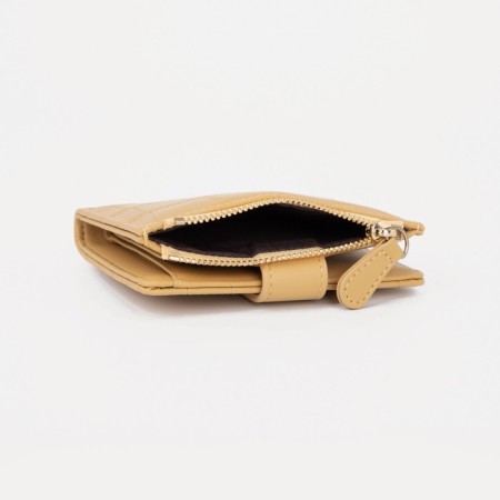 Women's wallet on the button, yellow color-2