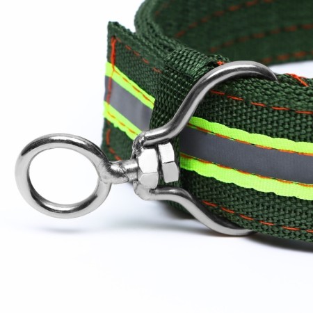 Four-layer reflective collar with a swivel 71 x 5 cm, Osh 55-65 cm, green-3
