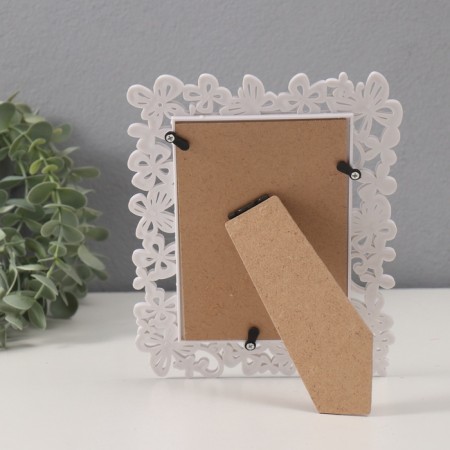 Photo frame plastic 10x15 cm "Butterflies" white 20.5x15.5 cm-3