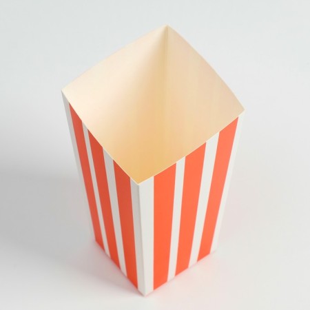 Popcorn packaging, red stripes, 6.5 x 8.7 x 17.4 cm-1