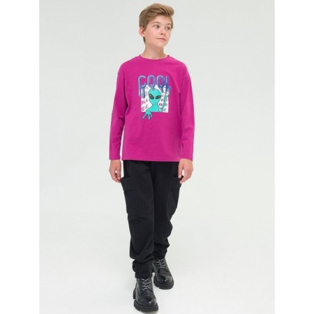 Jumper for boys, height 158 ​​cm, raspberry color-2