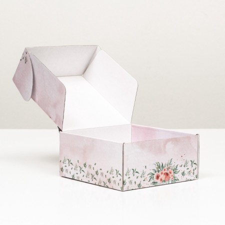 Self -charged box, without a window "With Love" 19 x 19 x 9 cm-2