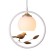 Suspended lamp 1x40W E27, size 25x12.5x100 cm