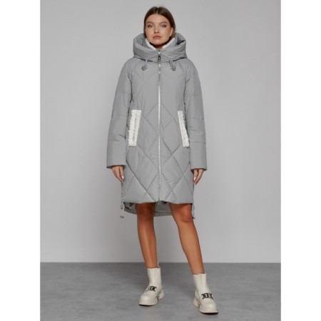 Coat insulated winter female, size 42, color gray