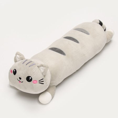Soft toy "cat", 75 cm, gray color-1
