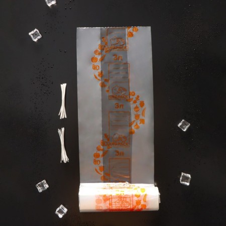 Packets for freezing products “Ufa Pak”, 3 liters, 25 × 35 cm, 35 pcs, with clips-1