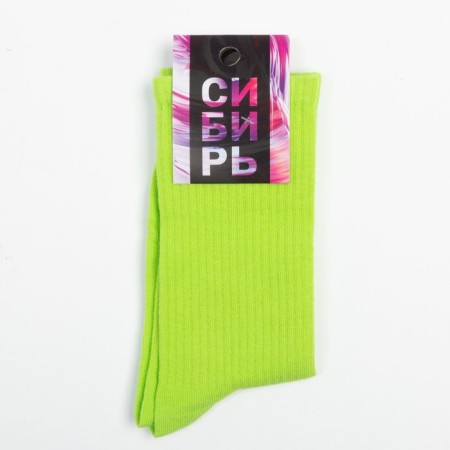 Noski neon, color green, size 23-25-4