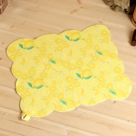 Set of bath printed "Lemonchik" (cap+mitten+rug)-1