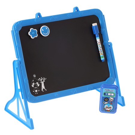 Board is double -sided, under a marker and chalk on stands (chalk, marker, magnets), mix-13