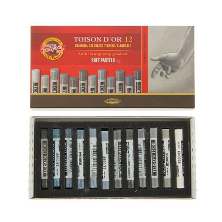 Pastel dry art 12 colors Soft Koh-I-Noor Toison D`or 8522, Grace Gradation