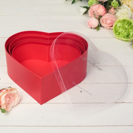Set of boxes 3 in 1, red, 28 x 26 x 11 - 23 x 21 x 8 cm-3