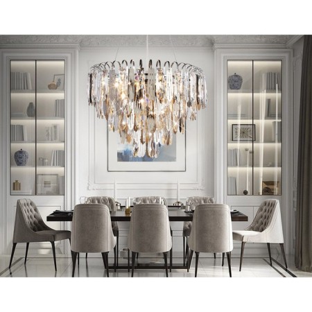 Crystal chandelier with Ambrella Light, Traditional, Tr5255, E27, Color Chrome-2