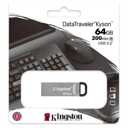 USB flash drive 64 GB Kingston DT Kyson DTKN / 64GB / USB 3.2 / Read 200MB / S