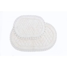 A set of bathroom mats Sofi de Marko Rachel, lace, size 60x100 cm, 50x70 cm, cream color
