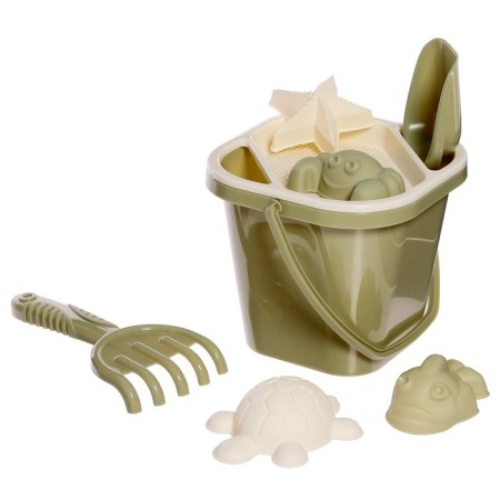Sanding set "Wormwood", 8 objects: scoop, rake, sieve, bucket, 4 molds