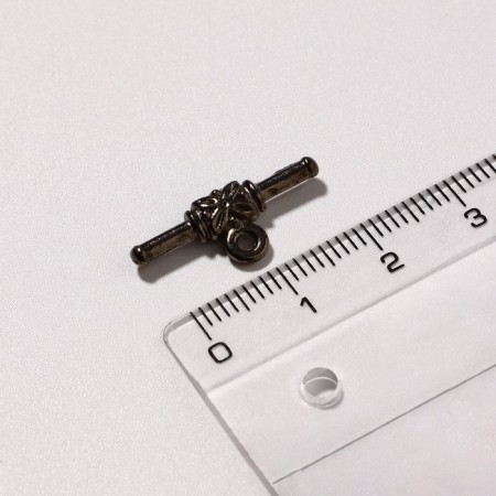 Castle-Toggl “Flower”, 1.6 × 1.4 cm (in 1 set 2 pcs.), Black color-2