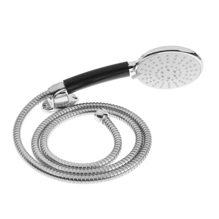 Shower Set Zein Z0405, hose 150 cm, holder, watering can 5 modes, black hand, chrome