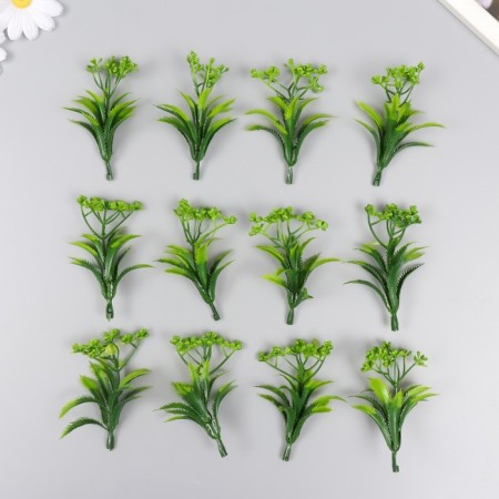 Artificial plant for creativity "Araucaria" set 12 pcs green 9.5 cm
