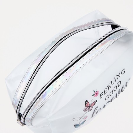 Cosmetic bag with zipper, matte color/multi -colored-2