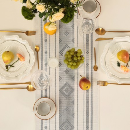 Ethel Skandi track Tsv. gray 38*150 cm, 50%cotton 50%linen-2