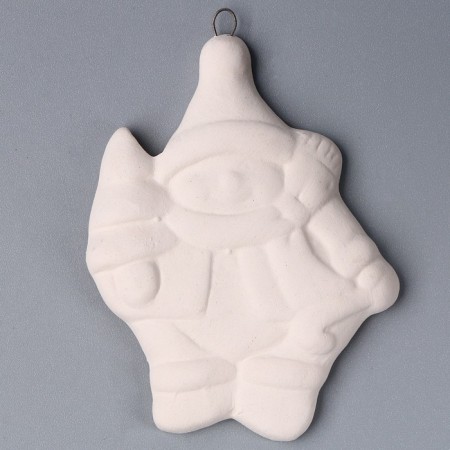 Christmas tree decoration for coloring "Snowman with a Christmas tree" with a suspension, brush-2