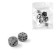 Dice play "Game time", 1.6 x 1.6 cm, set 2 pcs, gray