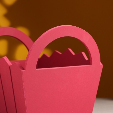 Kashpo wooden 25 × 16 × 17 cm "Maria", side pens, MDF, Bordeaux-3