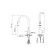 Timo Saona 2336/00FL kitchen mixer, single -legged, with a drawer, chrome