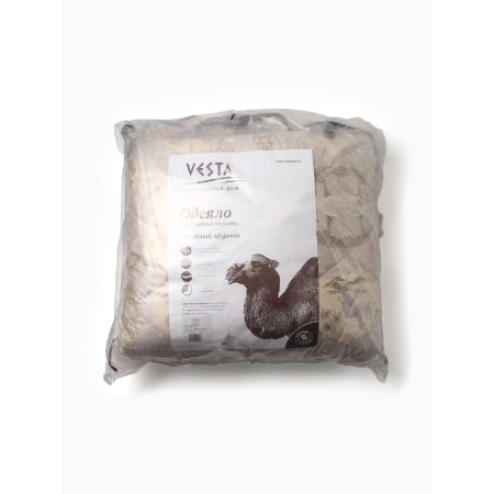 The blanket is stand. 140*205, OVSH/300-15EC1, camel wool, gloss-satin fabric, p/e-5