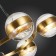 Suspension lamp ST LUCE. SL1156.303.05. Bala. 5x5 watts, G9, 60x60 cm, brass color