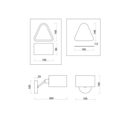 Bra Freya Fr5040WL-01CH Brianne, 260x155x140 mm, E14, 1x40W, color chromium-1