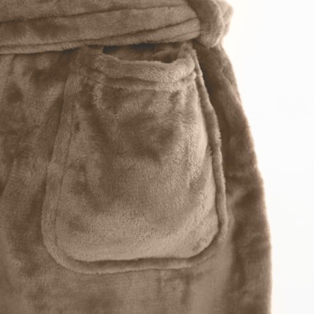 Lovelife "Cozy" robe color gray-brown, size S, microfiber, 100% p/e, 250 g/m2-8