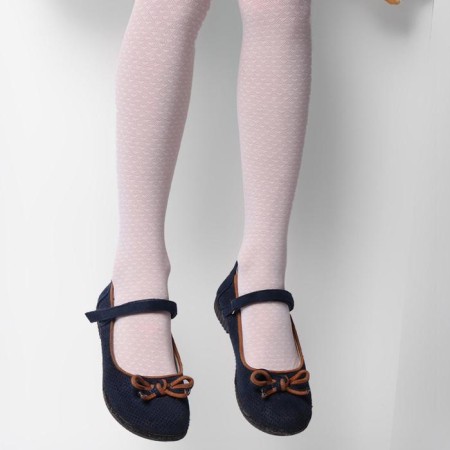 Pantyhose children's era "small hearts", white color, 8-10 years old