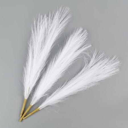 Pampas artificial grass, height 43 cm, 5 brushes, white color-2