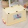 Storage container with a lid 50 l, 59 × 39 × 32 cm, on wheels, ivory color