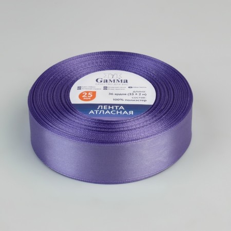 Satin tape, 25 mm × 33 ± 2 m, color purple No. 082-1