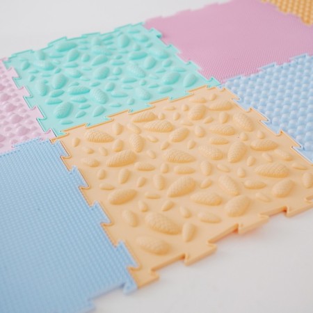 Modular massage rug orthodon, set No. 2 "Baby" pastel colors-7