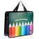 Folder with A4 handles, 330 x 260 x 75 mm, plastic, pens, calligrata "Folder for creativity"