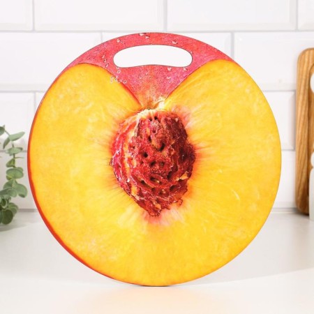 Board cutting and serving round kitchen "peach in context", 25.5 cm