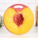 Board cutting and serving round kitchen "peach in context", 25.5 cm