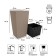 Kashpo Rato Square, 2 subjects: internal and outer capacitance, 37 and 91.5 l, the color of Mokko