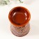Aroma lamp ceramics "plant pattern" caramel 9.5x9.5x12 cm